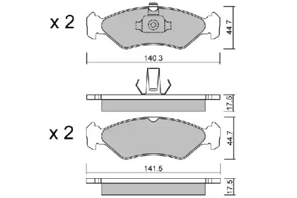 Комплект тормозных колодок AISIN BPFO-1011